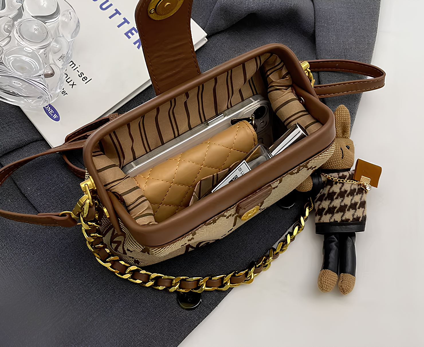 Golden Charm Mini Çanta