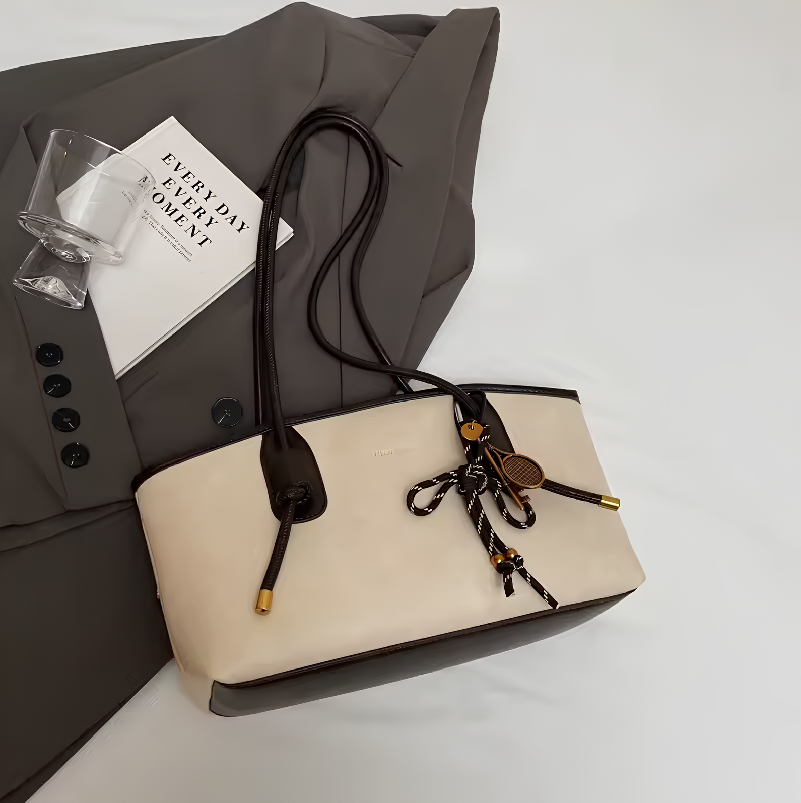 DRAWSTRING LEATHER BAG